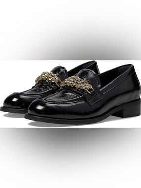 BRAND NEW La Canadienne Dalilah Black Patent Leather Loafers Size 6.5 M Women